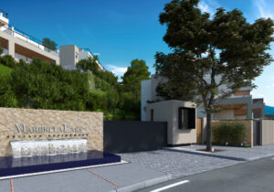 Marbella Lake apartments Nueva Andalucia entrance